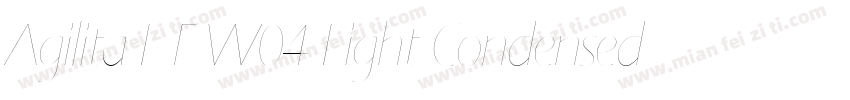 Agilita LT W04 Light Condensed字体转换